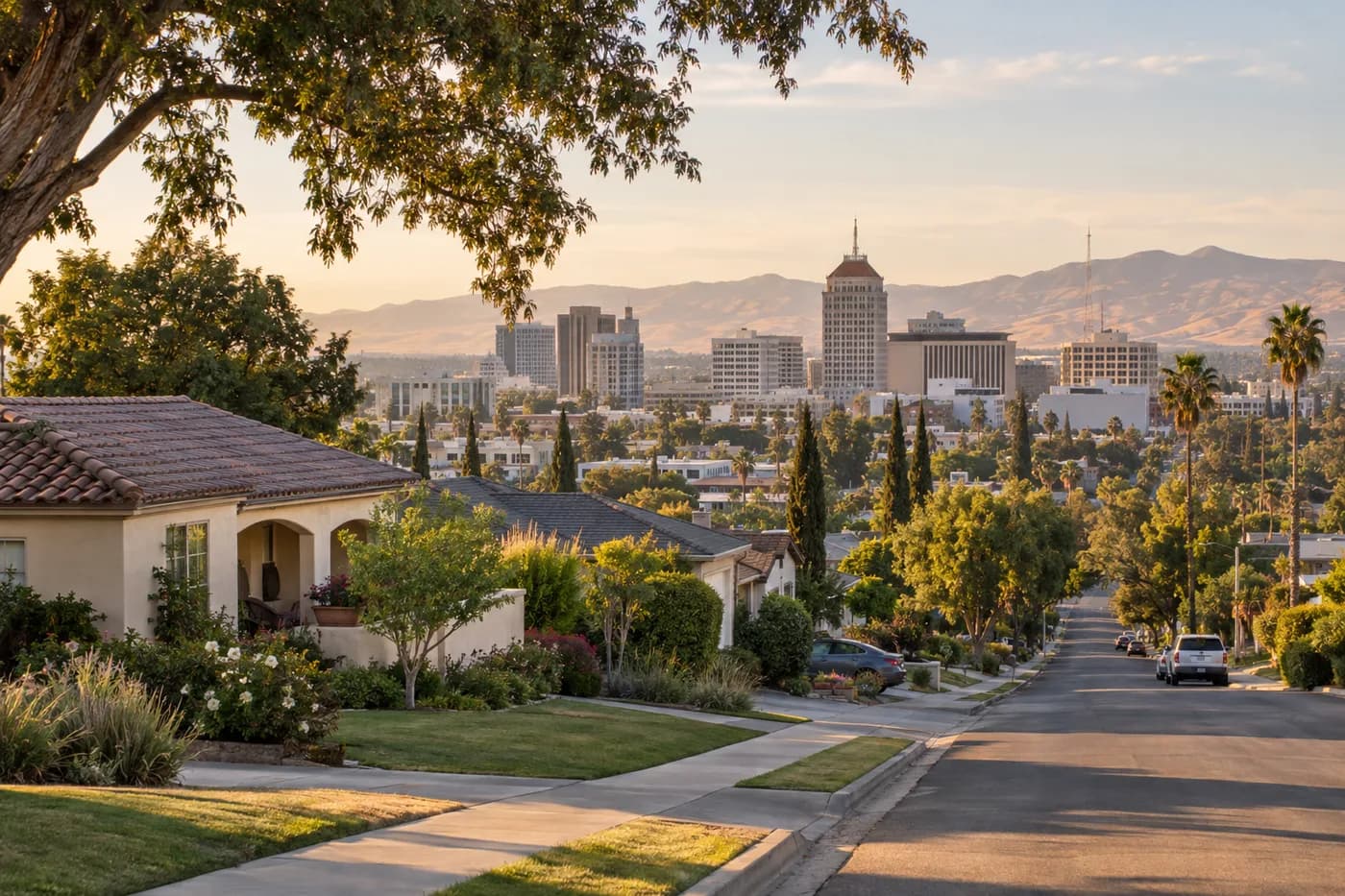 Fresno, California cityscape
