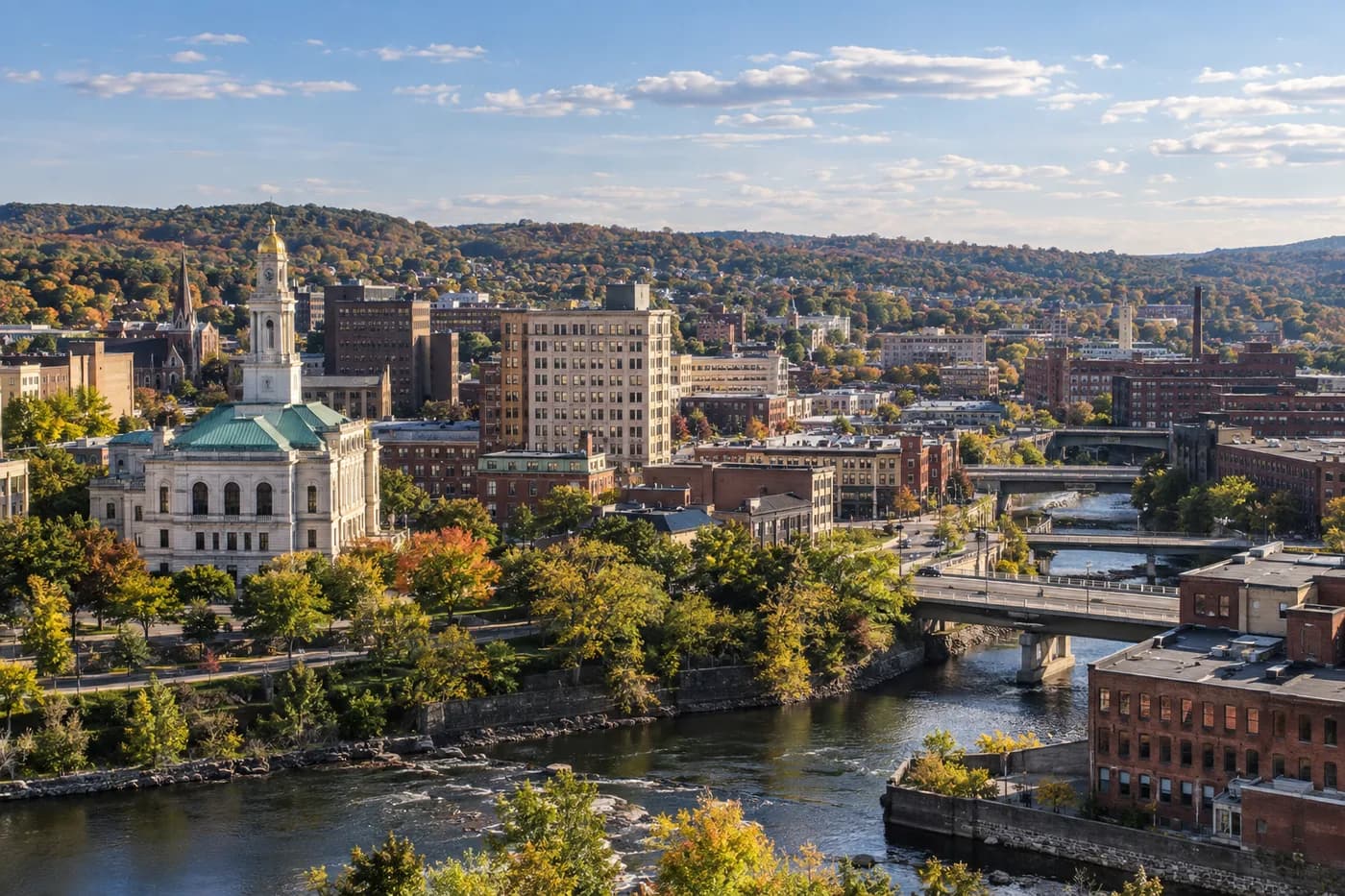 Waterbury, Connecticut cityscape