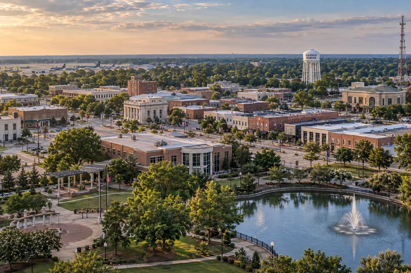 Warner Robins, Georgia cityscape