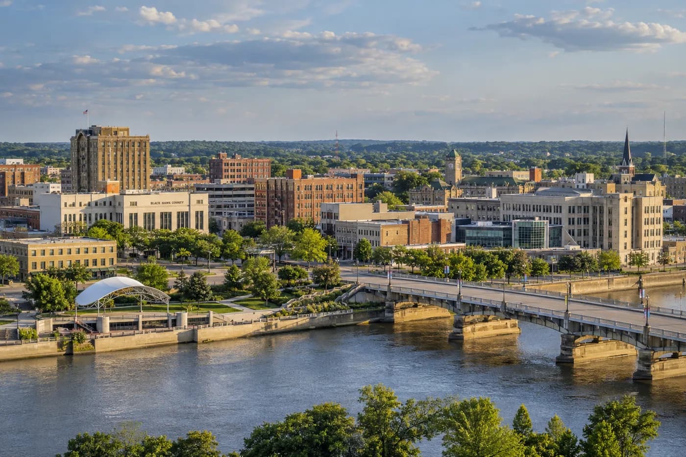 Waterloo, Iowa cityscape