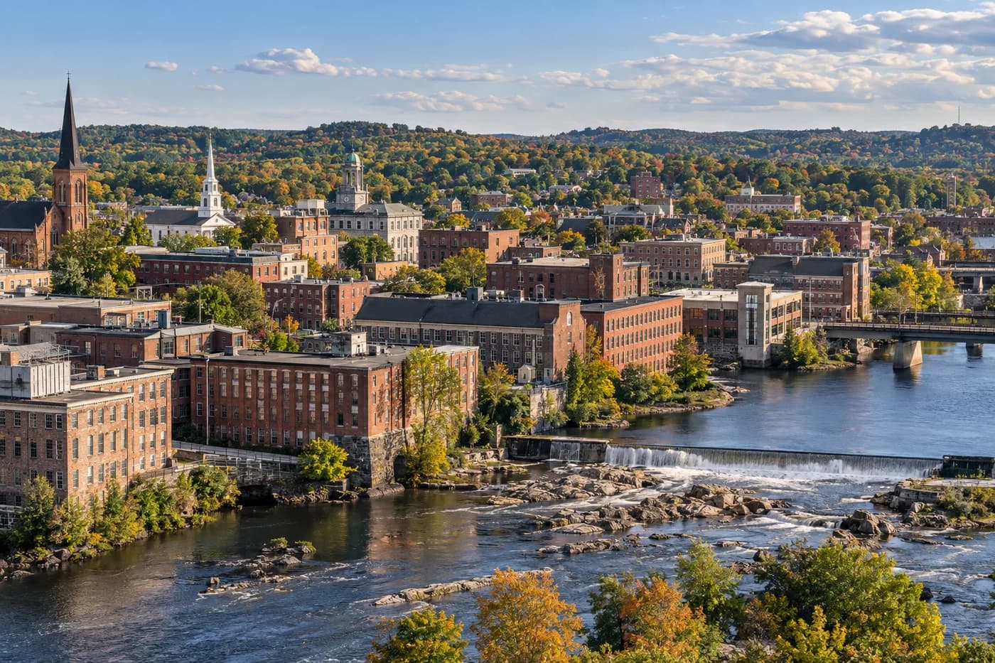 Auburn, Maine cityscape