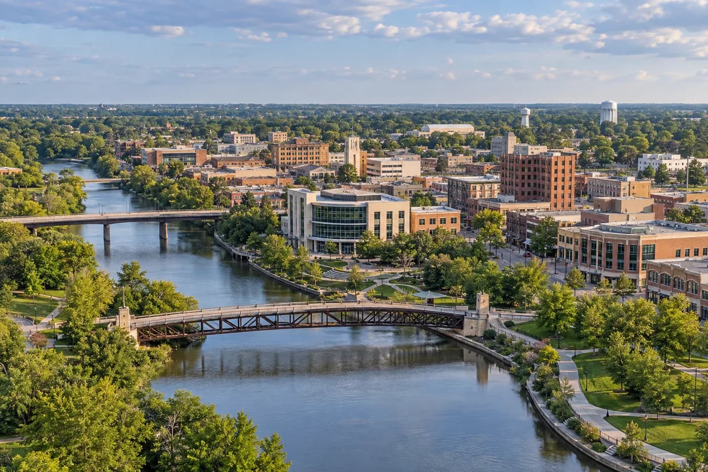 Midland, Michigan cityscape