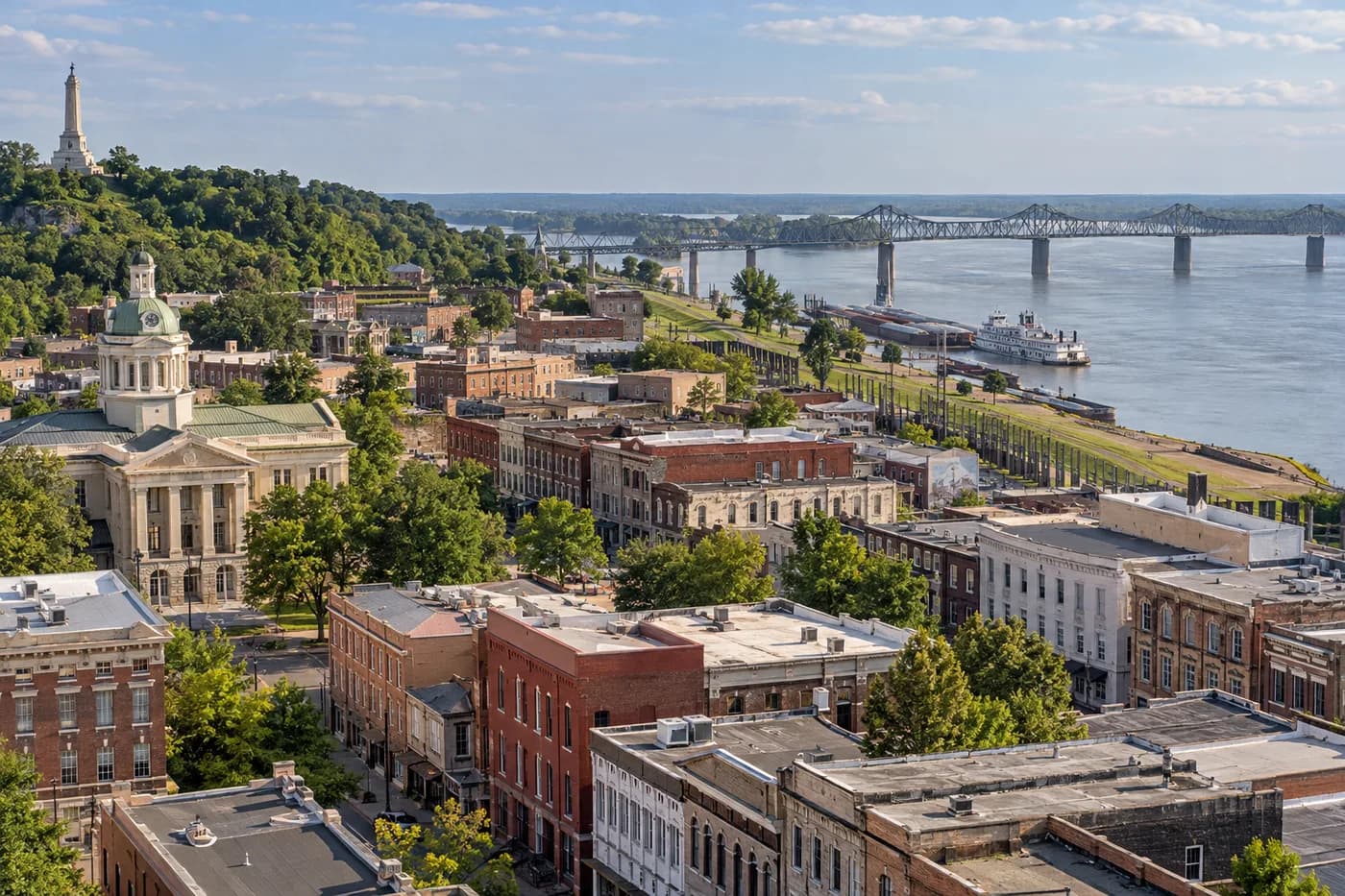 Vicksburg, Mississippi cityscape