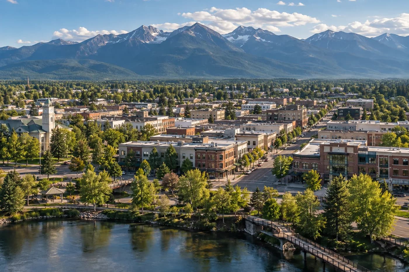 Kalispell, Montana cityscape