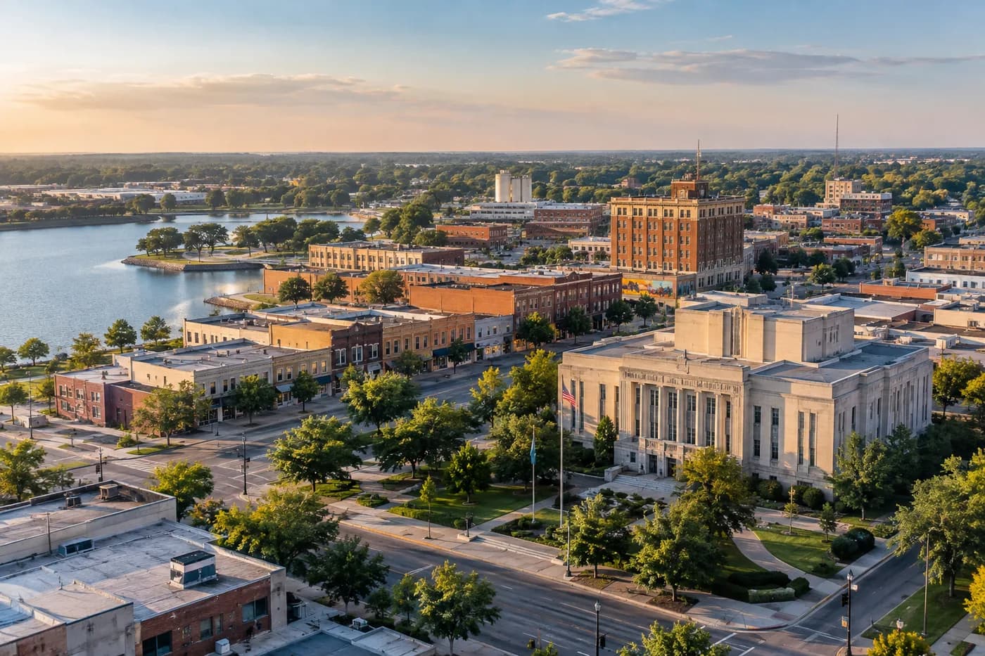 Ponca City, Oklahoma cityscape