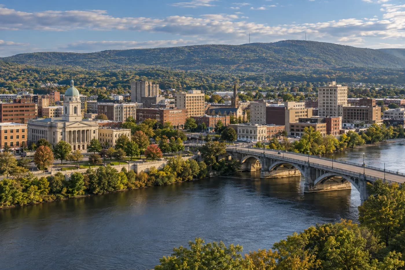 Wilkes-Barre, Pennsylvania cityscape