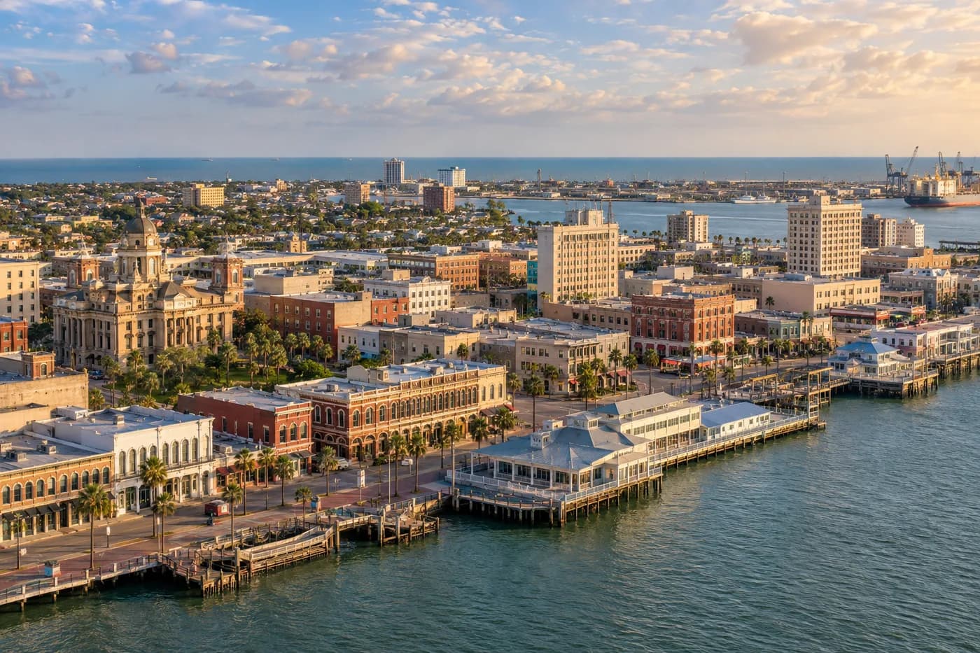 Galveston, Texas cityscape