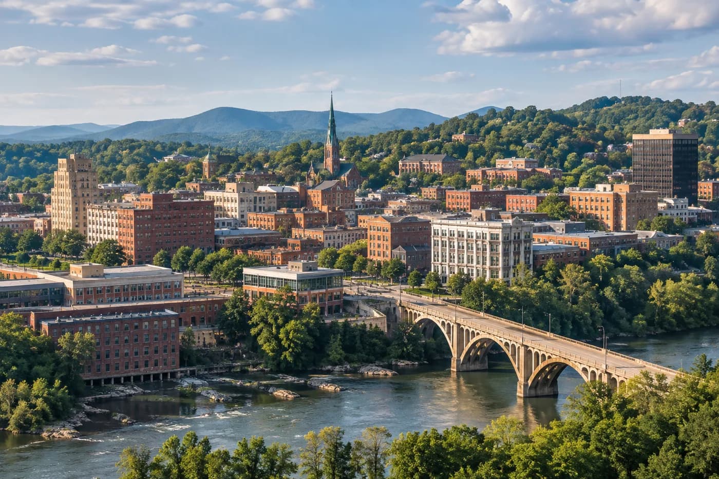 Lynchburg, Virginia cityscape