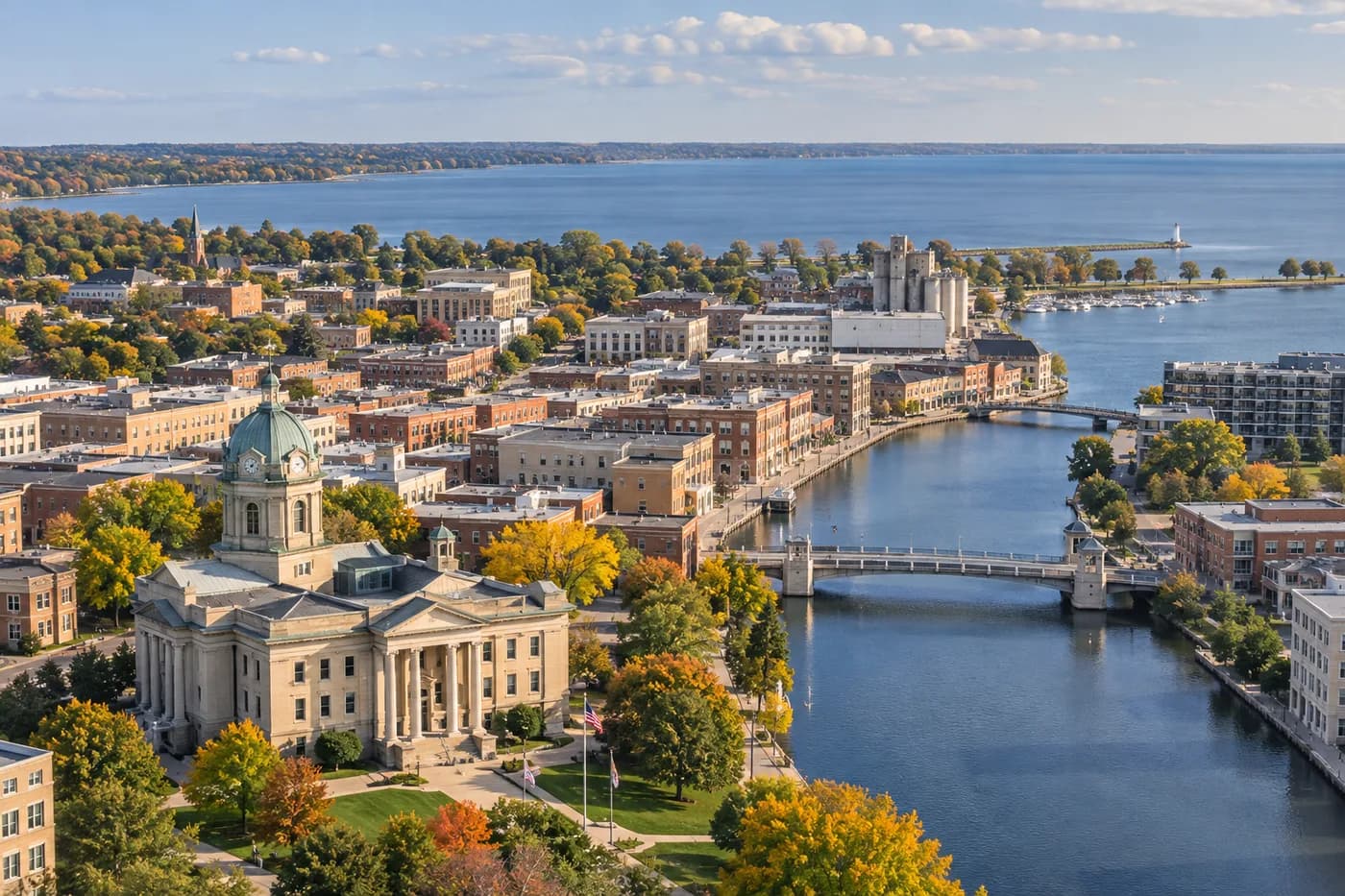 Fond du Lac, Wisconsin cityscape