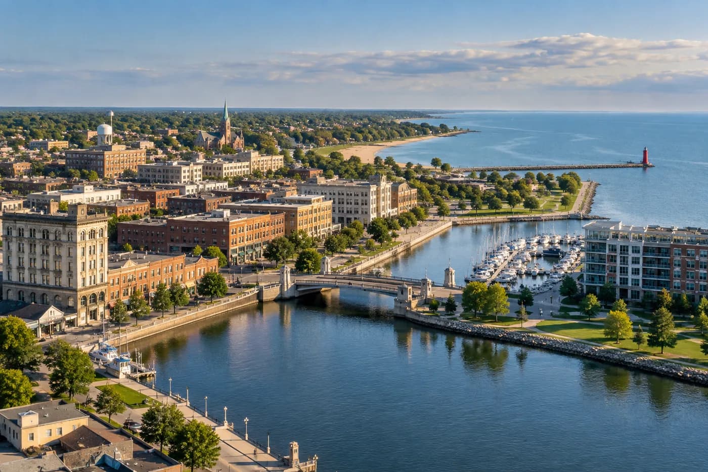 Kenosha, Wisconsin cityscape